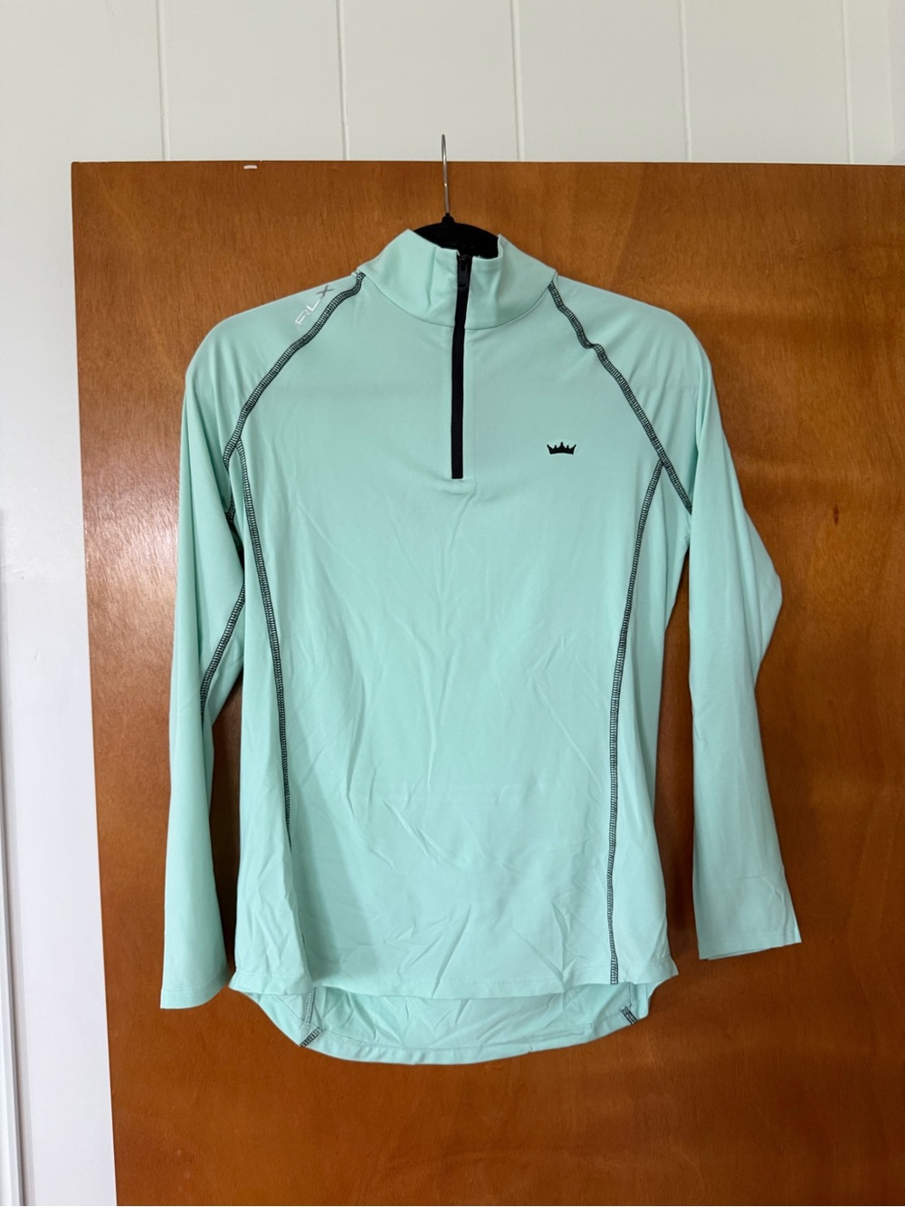 Ralph Lauren Mint Long-Sleeve Quarter-Zip Sun Shirt